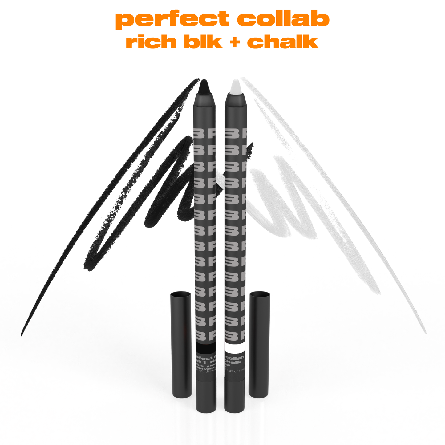 perfect collab eyeliner duo | rich blk + chalk