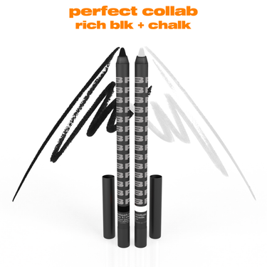 perfect collab | eyeliner duo: rich blk + chalk
